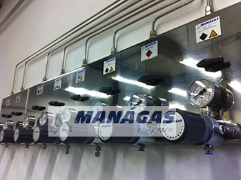 Painel de cromatografia gasosa