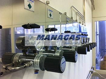 Painel Regulador de Pressão de Segundo Estágio para Gases Especiais